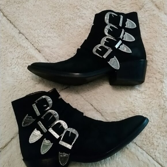 Toga Pulla Black Suede Boots - Picture 3 of 7